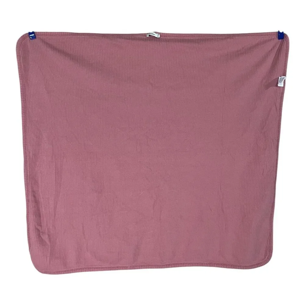 Antebies Pink Ribbed Baby Blanket Organic Cotton